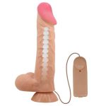 24 cm Kıkırdaklı Çift Katmanlı Gerçekçi Titreşimli Dildo Vibratör Penis - Görsel 3