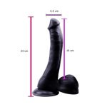 24 cm Belden Bağlamalı Realistik Vantuzlu Zenci Dildo Penis - Görsel 3