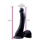 24 cm Realistik Vantuzlu Zenci Dildo Penis - Görsel 2