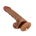 24 cm Yeni Nesil Çift Katmanlı Realistik Vantuzlu Dildo Penis - Buraq - Görsel 5