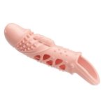 2,5 cm Dolgu Uzatmalı Titreşimli Penis Kılıfı Prezervatif Vibratör - Görsel 6
