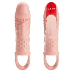 2,5 cm Dolgu Uzatmalı Titreşimli Penis Kılıfı Prezervatif Vibratör - Görsel 7