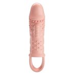 2,5 cm Dolgu Uzatmalı Titreşimli Penis Kılıfı Prezervatif Vibratör - Görsel 9