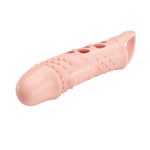 2,5 cm Dolgu Uzatmalı Titreşimli Penis Kılıfı Prezervatif Vibratör - Görsel 8