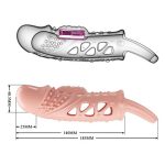 2,5 cm Dolgu Uzatmalı Titreşimli Penis Kılıfı Prezervatif Vibratör - Görsel 10