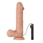 Belden Bağlamalı 26 cm Titreşimli Gerçekçi Kalın Dildo Penis - Bergrisi - Görsel 4