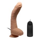 Belden Bağlamalı 28 cm Titreşimli Gerçekçi Kalın Dildo Penis - Alex - Görsel 3
