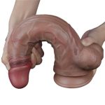 29,5 cm Yeni Nesil Çift Katmanlı Gerçekçi Kalın Dildo Penis - Görsel 3