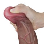 29,5 cm Yeni Nesil Çift Katmanlı Gerçekçi Kalın Dildo Penis - Görsel 4