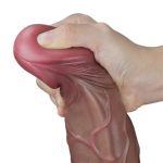 29,5 cm Belden Bağlamalı Yeni Nesil Çift Katmanlı Gerçekçi Kalın Dildo Penis - Görsel 5