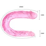 30 cm Çift Taraflı Jel Yumuşak Penis Dildo - Görsel 4