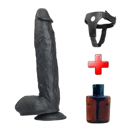 31-cm-belden-baglamali-vantuzlu-realis-abd8- 31 cm Belden Bağlamalı Vantuzlu Realistik Zenci Penis Anal Vajinal Dildo - Görsel 1