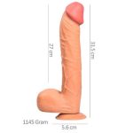 31,5 cm Dev Boy Realistik Vantuzlu Dildo Penis - Görsel 3