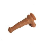 Belden Bağlamalı 33 cm Et Dokulu Gerçekçi Çift Katmanlı Sünnetsiz Silikon Melez Penis - Horse Power 2 - Görsel 5