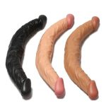 36 cm Çift Taraflı Realistik Dildo Anal Vajinal Penis - Görsel 9