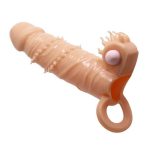 4 cm Dolgu Uzatmalı Titreşimli Penis Kılıfı Prezervatif Vibratör - Connor - Görsel 2