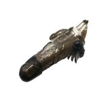 4 cm Uzatmalı Anal Vajinal ve Klitoral Uyarıcılı Titreşimli Penis Kılıfı - Görsel 5