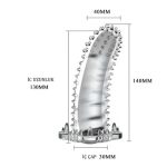 Klitoral Uyarıcılı Tırtıklı Şeffaf Penis Kılıfı - Görsel 5