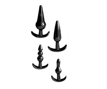 4-parca-anal-plug-seti-99e7 4 Parça Anal Plug Seti - Siyah - Görsel 1
