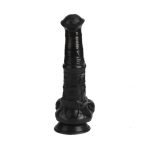 43 cm Et Dokulu Gerçekçi Çift Katmanlı Sünnetsiz Silikon Zenci Penis - Horse Power 3 - Görsel 2