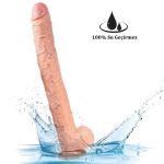 43 cm Belden Bağlamalı Realistik Penis Gerçekçi Damarlı Dev Dildo Set - Görsel 4