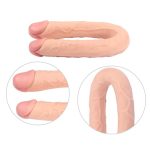 46 cm Realistik Çatal Dildo Anal Vajinal Penis - Blake - Görsel 2