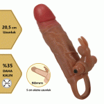5 cm Dolgu Uzatmalı Titreşimli Penis Kılıfı Prezervatif Vibratör - Osmar - Görsel 5