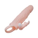 5 cm Dolgu Uzatmalı Titreşimli Penis Kılıfı Prezervatif Vibratör - Görsel 3