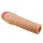 5 cm Dolgulu Premium Ten Rengi Silikon Penis Kılıfı - Chane - Görsel 3