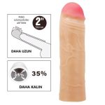 5 cm Dolgulu Premium Ten Rengi Silikon Penis Kılıfı - Chane - Görsel 2