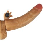 5 cm Uzatmalı Realistik Titreşimli Melez Penis Kılıfı XTender - Görsel 3