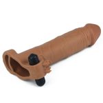 6,5 cm Uzatmalı Realistik Titreşimli Penis Kılıfı Melez XTender - Görsel 4