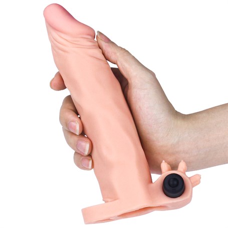 75-cm-uzatmali-realistik-titresimli-pe-f6929b 5 cm Uzatmalı Realistik Titreşimli Penis Kılıfı X-TENDER - Görsel 1
