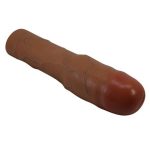 7,6 cm Dolgulu Premium Melez Rengi Silikon Penis Kılıfı - Kylian - Görsel 5