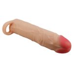 7,6 cm Dolgulu Premium Ten Rengi Silikon Penis Kılıfı - Gerd - Görsel 5