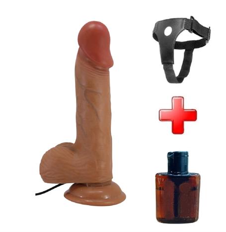 belden-baglamali-206-cm-titresimli-vib-891-af Belden Bağlamalı 20,6 cm Titreşimli Vibratör Realistik Penis Dildo - Catoblepas - Görsel 1