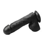 Belden Bağlamalı 24 cm Dev Boy Realistik Vantuzlu Zenci Dildo Penis - Görsel 3
