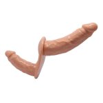 Belden Bağlamalı Çift Taraflı İçi Dolu Strapon Penis - Görsel 13
