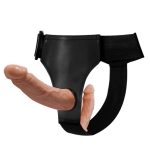 Belden Bağlamalı Çift Taraflı İçi Dolu Strapon Penis - Görsel 10