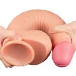 Belden Bağlamalı Yeni Nesil Çift Katmanlı 30,5 cm Realistik Dev Dildo Penis - Görsel 4