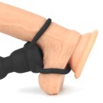 Çift Kavrama Halkalı Titreşimli 14 cm Anal Plug Vibratör Mastürbatör - Görsel 3