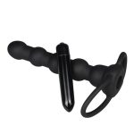 Çift Kavrama Halkalı Titreşimli 14 cm Anal Plug Vibratör Mastürbatör - Görsel 2