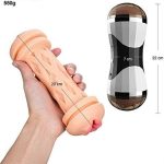 Çift Taraflı Fener Tipi Realistik Suni Vajinal ve Oral Mastürbatör - Görsel 4