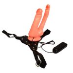 Çift Taraflı Realistik Çatal Protez Strapon Titreşimli Vibratör - Görsel 2