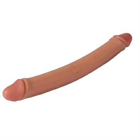 cift-tarafli-realistik-dildo-anal-vaji-45d7- Çift Taraflı Realistik Dildo Anal Vajinal Penis 34 cm - Hobare - Görsel 1