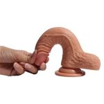 18,5 cm Belden Bağlamalı Çift Katmanlı Realistik Dildo Penis Set - Görsel 5
