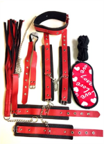 Fetiş Fantezi Serisi 7 Parça Mükemmel Deri Set - Görsel 2