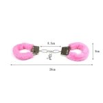 Fetish Fantezi Pembe Metal Kilitli Kelepçe - Görsel 3