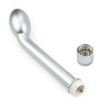 G-Spot Uyarıcılı Titreşimli Gümüş Vibratör Dildo 21 cm - Görsel 5