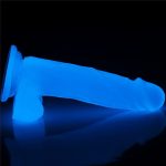 Gece Parlayan Fosforlu 19 cm Realistik Vantuzlu Şeffaf Dildo Penis - Görsel 3